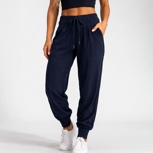 Lululemon Beyond the Studio Jogger Pants Periwinkle Blue Ribbed High Rise Size 4